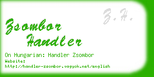 zsombor handler business card